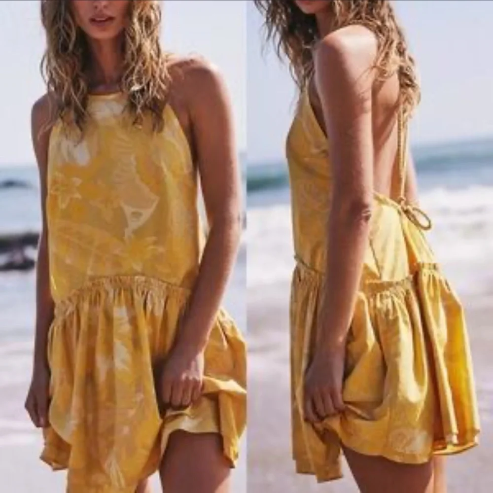 FREE PEOPLE Deserted Island Mini Dress - Picture 1 of 9